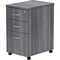 Lorell Pedestal, Mobile, B/B/F, 16"x22"x28-1/4", Weathered Charcoal LLR69560 - alternate 8